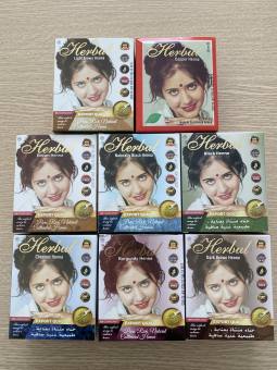 Bột nhuộm tóc thảo dược Ấn Độ Herbul Henna [ Tặng kèm Mũ trùm đầu+ Lược+ Găng tay]