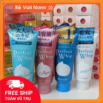 Sữa Rửa Mặt Tạo Bọt SENKA Perfect Whip Nhật Bản 120g 4 Màu, Trắng Sáng Da , Khử Mụn , Mờ Nám , Cấp Ẩm , Đàn Hồi Da