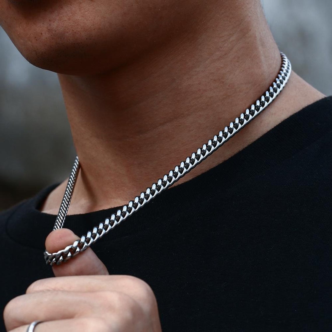 35-80cm 0.65mm Thin 925 Sterling Silver Rhodium Plated Box Chain