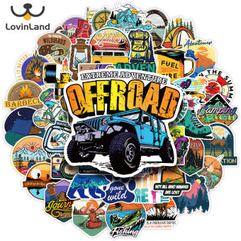 Lovinland Miếng Dán Graffiti Phong Cảnh Du Lịch Ngoài Trời Đồ Chơi Cổ Điển Chống Nước Cho Máy Tính Xách Tay Đàn Ghi Ta Hành Lý Xe Đạp Xe Hơi Miếng Dán Ngầu