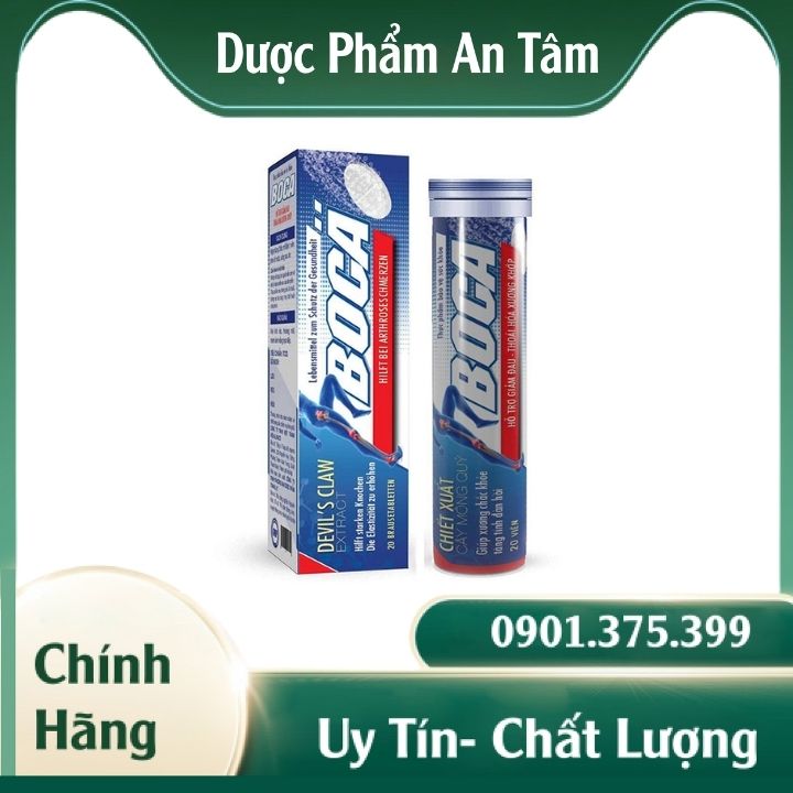 Viên sủi boca - 20 viên sủi viên sủi hỗ trợ giảm triệu chứng sưng, đau do viêm khớp