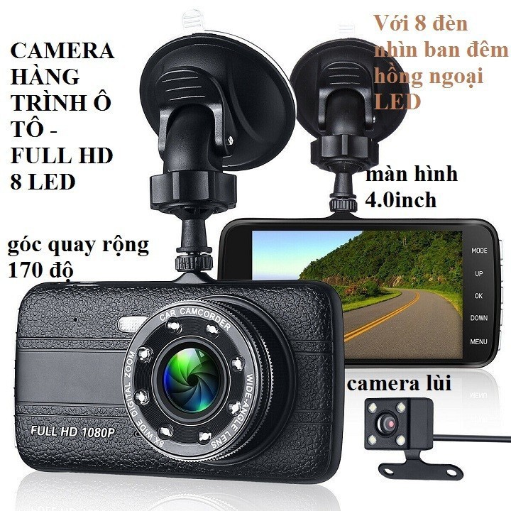 Camera hành trình xe hơi V10 màn hình cảm ứng 3.2 inch -Camera hành trình oto Có camera lùi Camera Hành Trình Kép 1080P