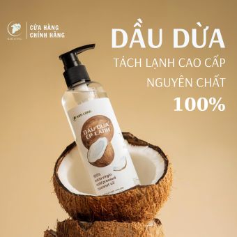 Dầu dừa lạnh nguyên chất 100% - Coconut oil Organic extra virgin- Dầu dừa ép lạnh thuần chay