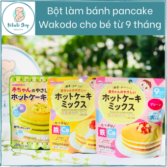 Bột làm bánh Pancake Wakodo cho bé từ 9 tháng - túi 100g