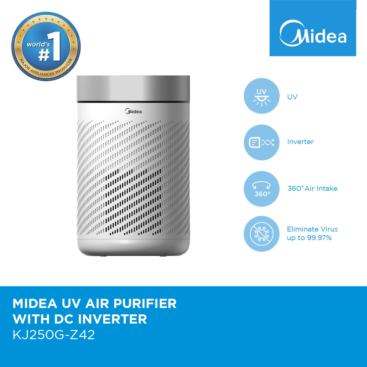 Midea UV air Purifier with DC Inverter Motor