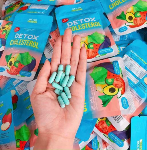 Viên khử mỡ giảm cân giấm táo Detox Cholesterol Thái Lan 60 viên -giảm cân Thái Lan ,giành cho cơ địa khó giảm