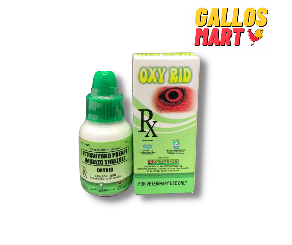 NHỎ OXY RID CHAI 5ML - SÂU MẮT, BỌT MẮT, DEM MẮT CHO GÀ