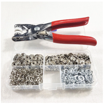 Bộ Kìm Bấm Khuy Cúc Áo Kèm 100 Cúc Áo, Dụng Cụ Bấm Khuy Cúc Tiện Lợi Dễ Sử Dụng Tại Nhà