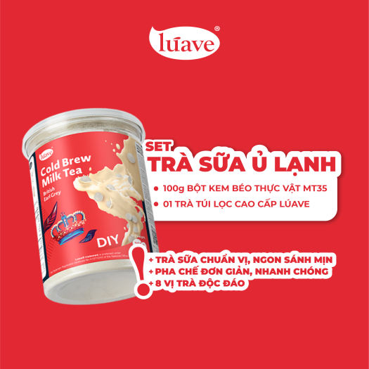 Trà Sữa Ủ Lạnh Lúave Cold Brew Milk Tea (8 Vị) - Pha được 1-1,2L - Không cần nấu/Không cần thêm sữa đặc - 255GR