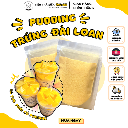 TOPING PUDDING TRỨNG/SOCOLA ĐÀI LOAN NẤU TRÀ SỮA - TIỆM TRÀ SỮA ÔNG GIÀ