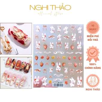Sticker dán móng trang trí nail lụa hoạt hình 5D Nghi Thảo