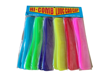 [Vỉ 12 Cây] Lược Chải Tóc Nhiều Màu Vĩnh Thuận - Loại Không Cán