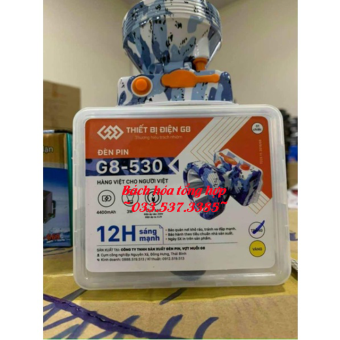 Đèn pin đeo đầu, đèn pin cao cấp, đèn siêu sáng đội đầu G8 530 rằn ri 2 chế độ sáng