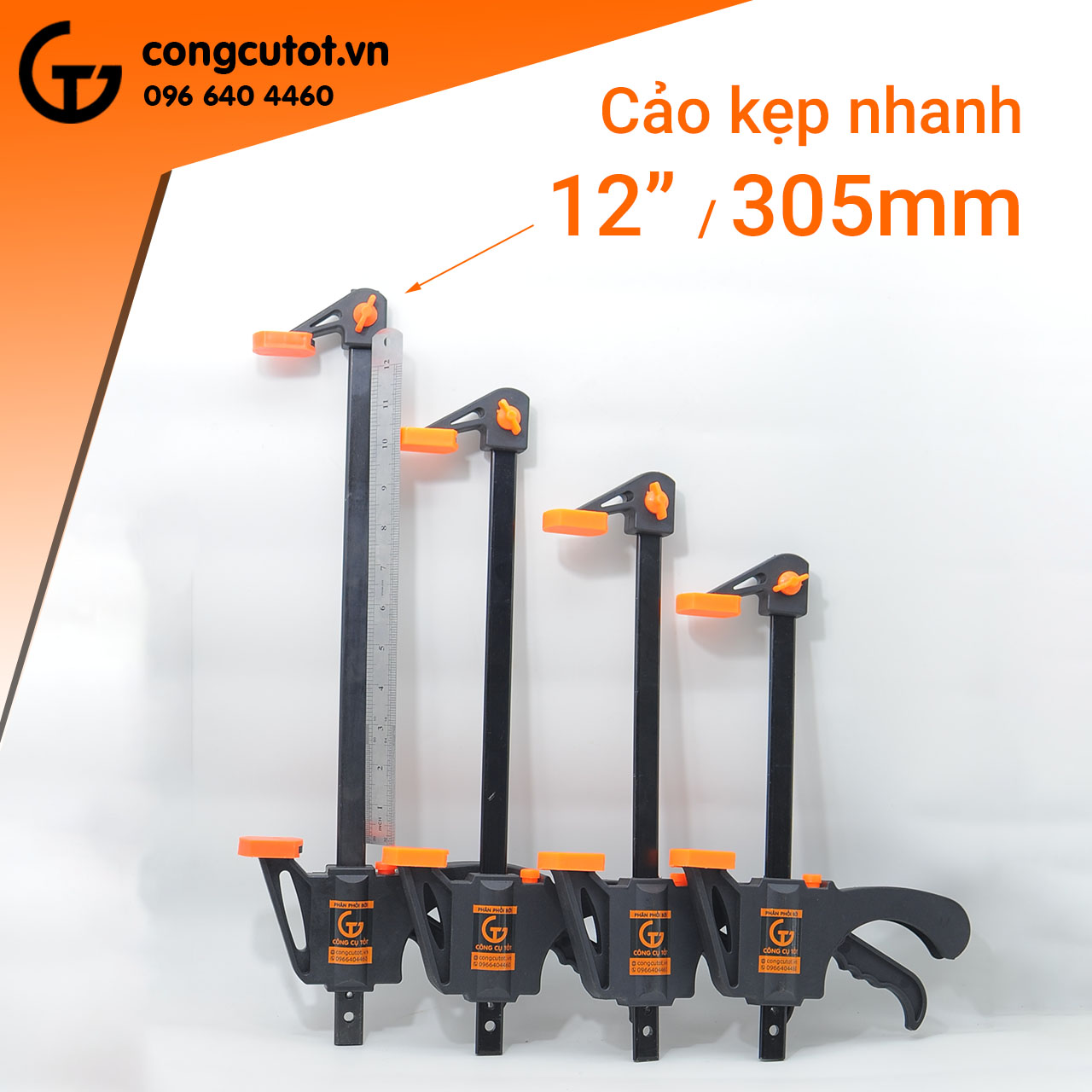 Cảo kẹp nhanh size tùy chọn 6 - 36inch