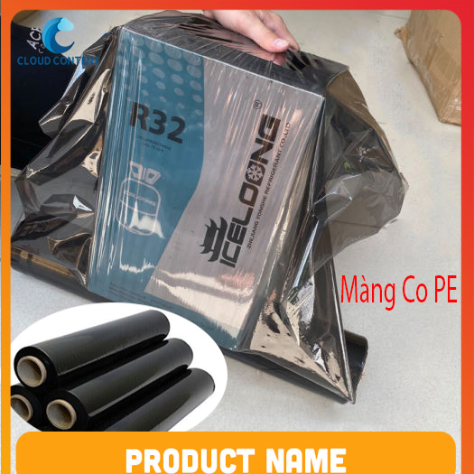 Màng co màu đen - màng pe đen 1.8kg khổ 50cm - quấn bọc hàng hóa pallet tránh nước mưa ,bụi bẩn