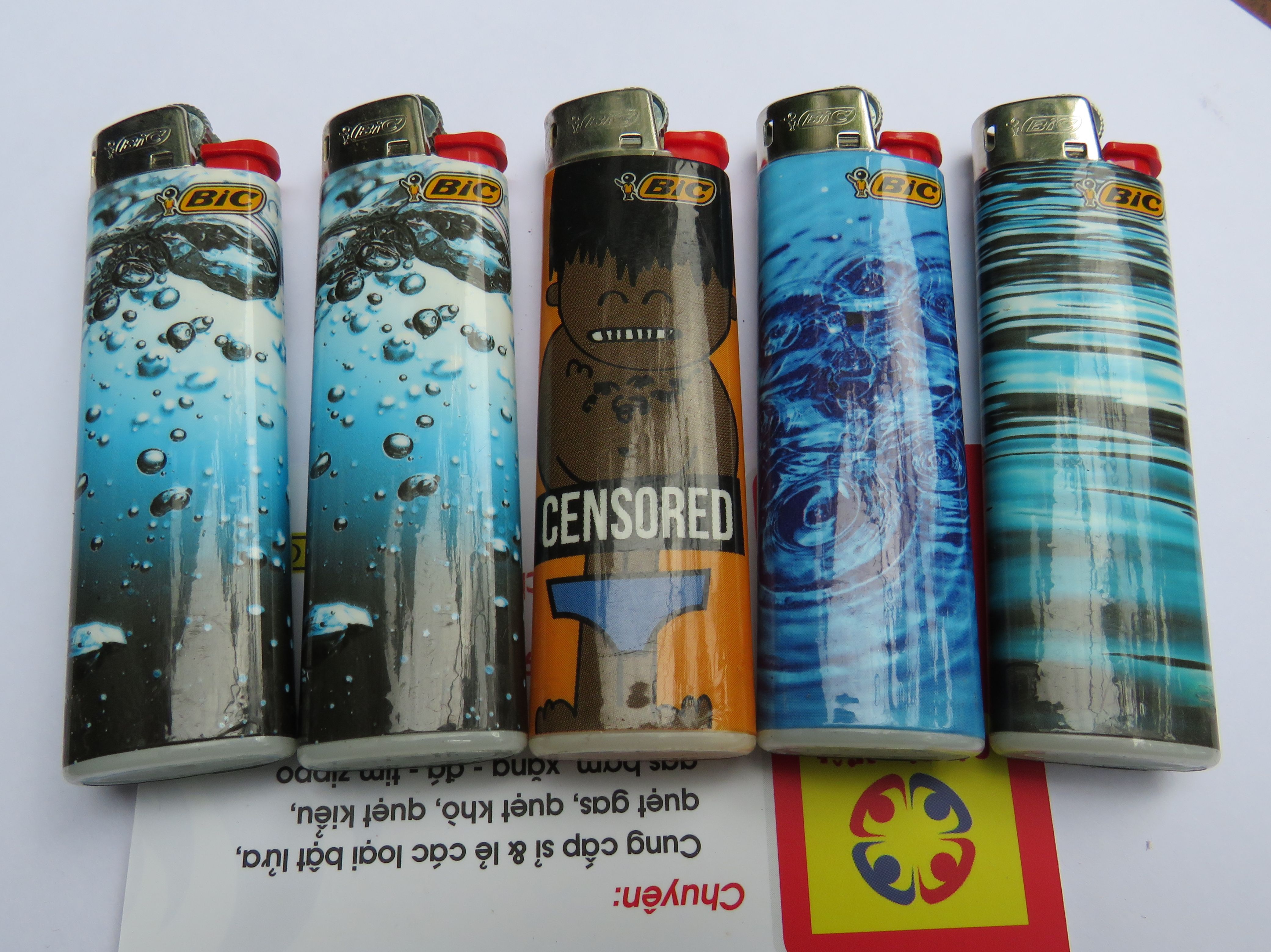 Bic j3 hàng usa, bật lửa cơ đá bic j3 hình hàng nk mỹ combo 6 chiếc