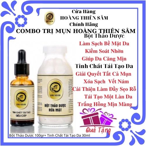 Combo tinh chất tái tạo da hoàng thiên sâm - loại mụn tận gốc nám tàn nhang shopnguyenhue2412