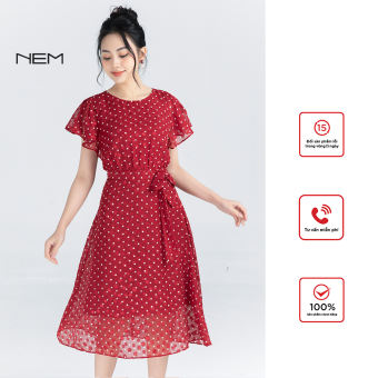 ĐẦM CHẤM BI THIẾT KẾ NEM FASHION D40152