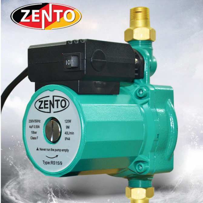 Máy bơm tăng áp zento zt-rs15/9 green