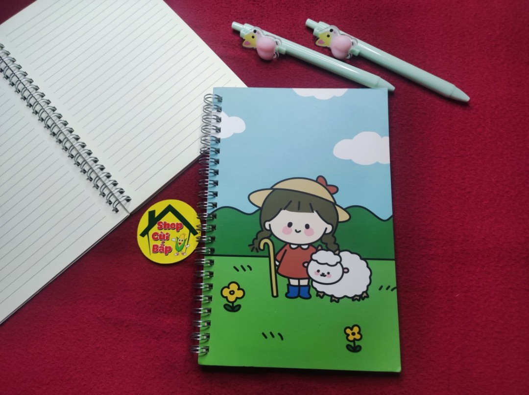 Sổ lò xo lớn (mua 1 sổ tặng 1 bút mông bất kì)