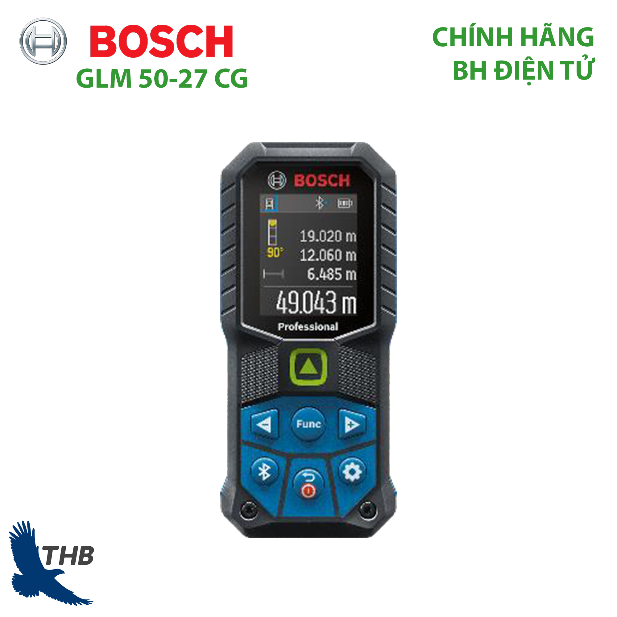 Máy đo khoảng cách bosch glm 50-27 cg tia xanh mới