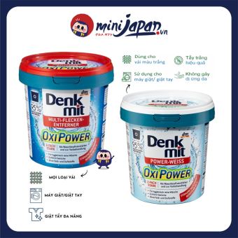 Bột tẩy trắng quần áo Denkmit Oxi Power 750g, bột tẩy trắng quần áo đa năng