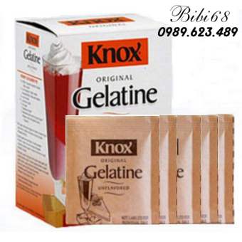 Bột Gelatine  nhập khẩu Mỹ combo 4 gói làm bánh kẹo dẻo thạch (4x7g)
