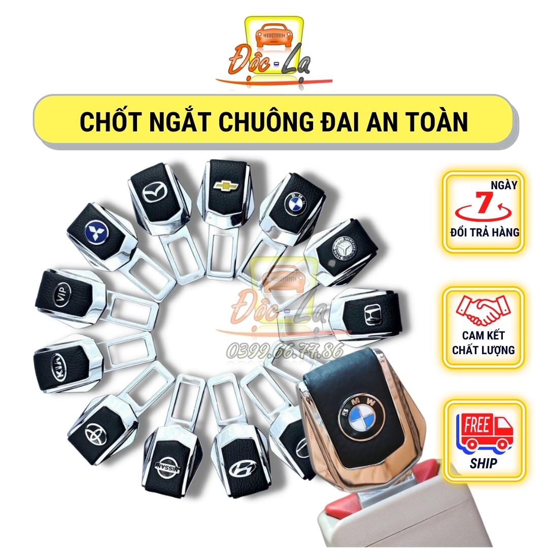 Combo 2 Chốt đai an toàn ô tô, chốt ngắt chuông an toàn, 2 cái chốt ngắt cảnh báo thắt dây an toàn cao cấp inox 4.8