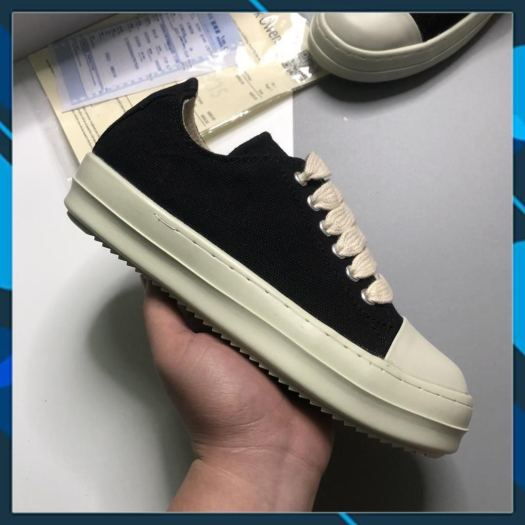 ♙❖✴ Giày Rick Owen Giày Thể Thao RO Đen Cổ Thấp Đế Khâu Thơm Hương Vani Full Size Nam Nữ 36-43 RO001