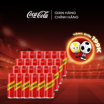 Lốc 24 Lon Nước Soda Vị Gừng Giải Khát Schweppes Ginger Ale 320ml/Lon Sale 25.06 Coca-Cola Chính Hãng