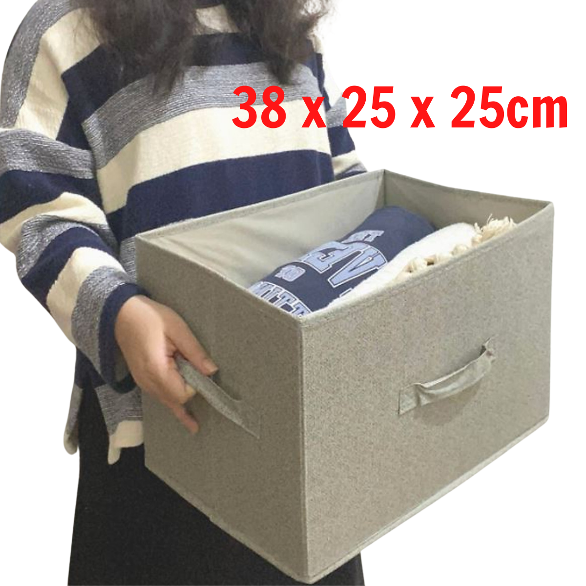 Hộp vải đựng đồ quần áo, thùng vải đựng đồ quần áo, tủ vải có nắp, hộp vải đựng đồ lót, hộp đựng giày TD2 - Chính hãng miDoctor