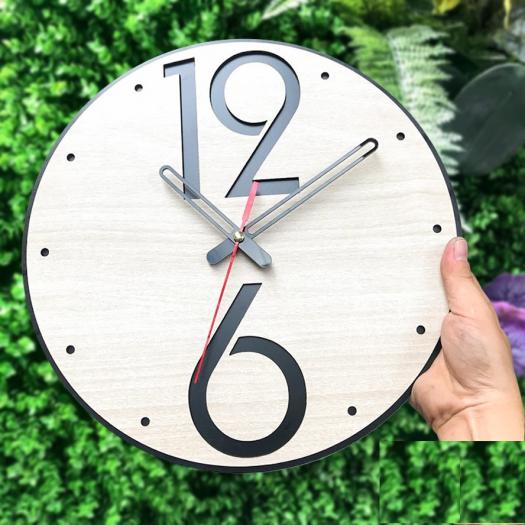 Đồng hồ gỗ treo tường trang trí nội thất cho gia đình văn phòng làm việc nhà hàng, khách sạn, homestay