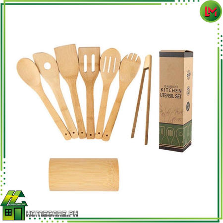 Bamboo Nonstick Cooking Utensils Set by HOMECARE PH