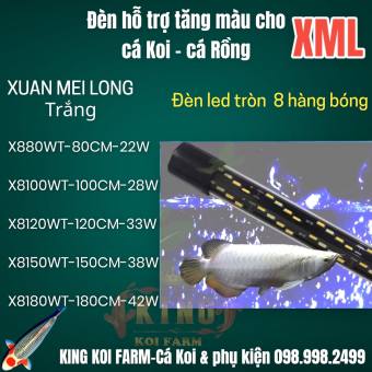 Đèn Led Xuanmeilong (XML) 8 Hàng Bóng led tròn  - Đèn tăng màu cao cấp chuyên dùng cho cá Rồng,cá Koi,cá cảnh