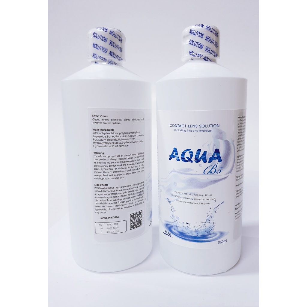 Nước ngâm lens AQUA chai lớn 360ml