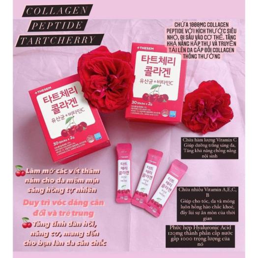 Bột Collagen UốngCHERRY THE SAEM Hàn Quốc – 30 Gói