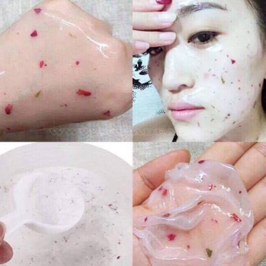 Mặt nạ dẻo collagen cánh hoa hồng chăm sóc da 100GR, bột mặt nạ hoa hồng chăm sóc da tự nhiên