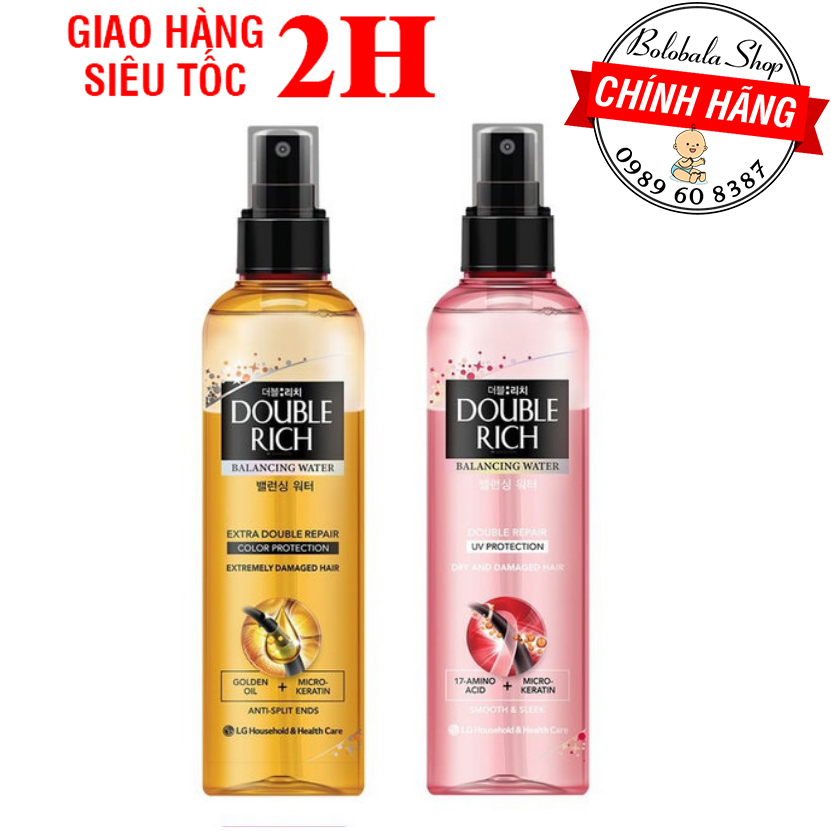 Nước xịt dưỡng tóc Double Rich cho tóc nhuộm và hư tổn 120ml/ 250ml