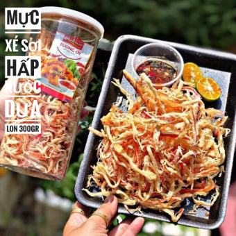 Khô Mực Xé Sợi Hấp Nước Dừa - Lon 300gr