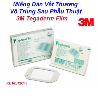 Miếng Dán Vết Thương Vô Trùng Sau Phẫu Thuật 3M Tegaderm Film 10Cmx12Cm