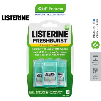Miếng ngậm thơm miệng Listerine Pocketpaks Freshburst 72 miếng