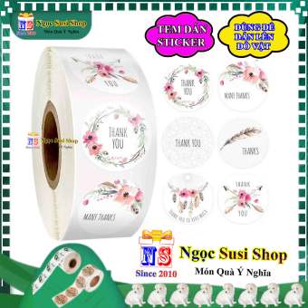 50 TEM DÁN STICKER NHÃN DÁN DECAL THANK YOU CẢM ƠN  - NGẪU NHIÊN MẪU