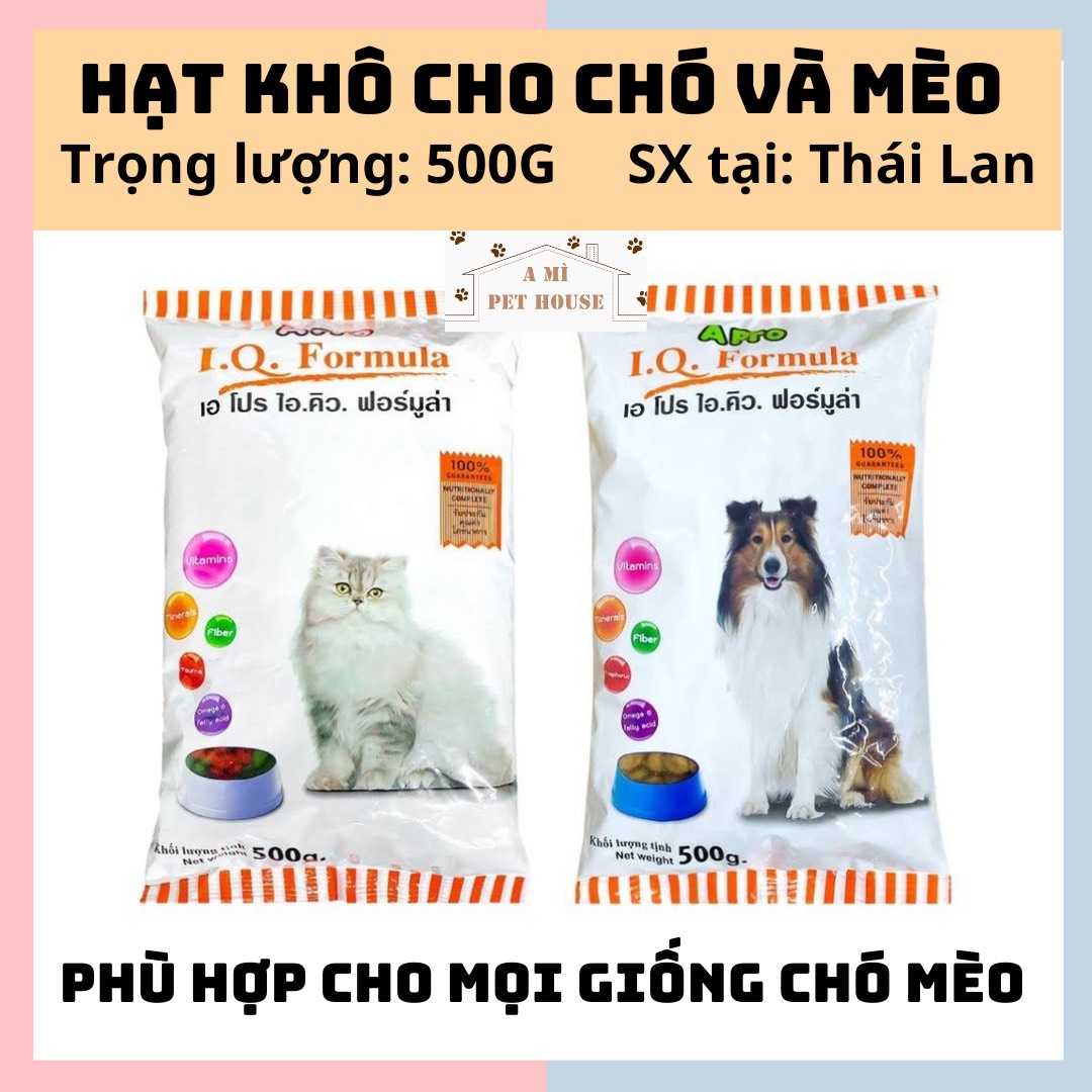 Thức ăn hạt Apro IQ Formula 500g cho chó mèo - Hạt Khô Chó Mèo (Thái Lan)