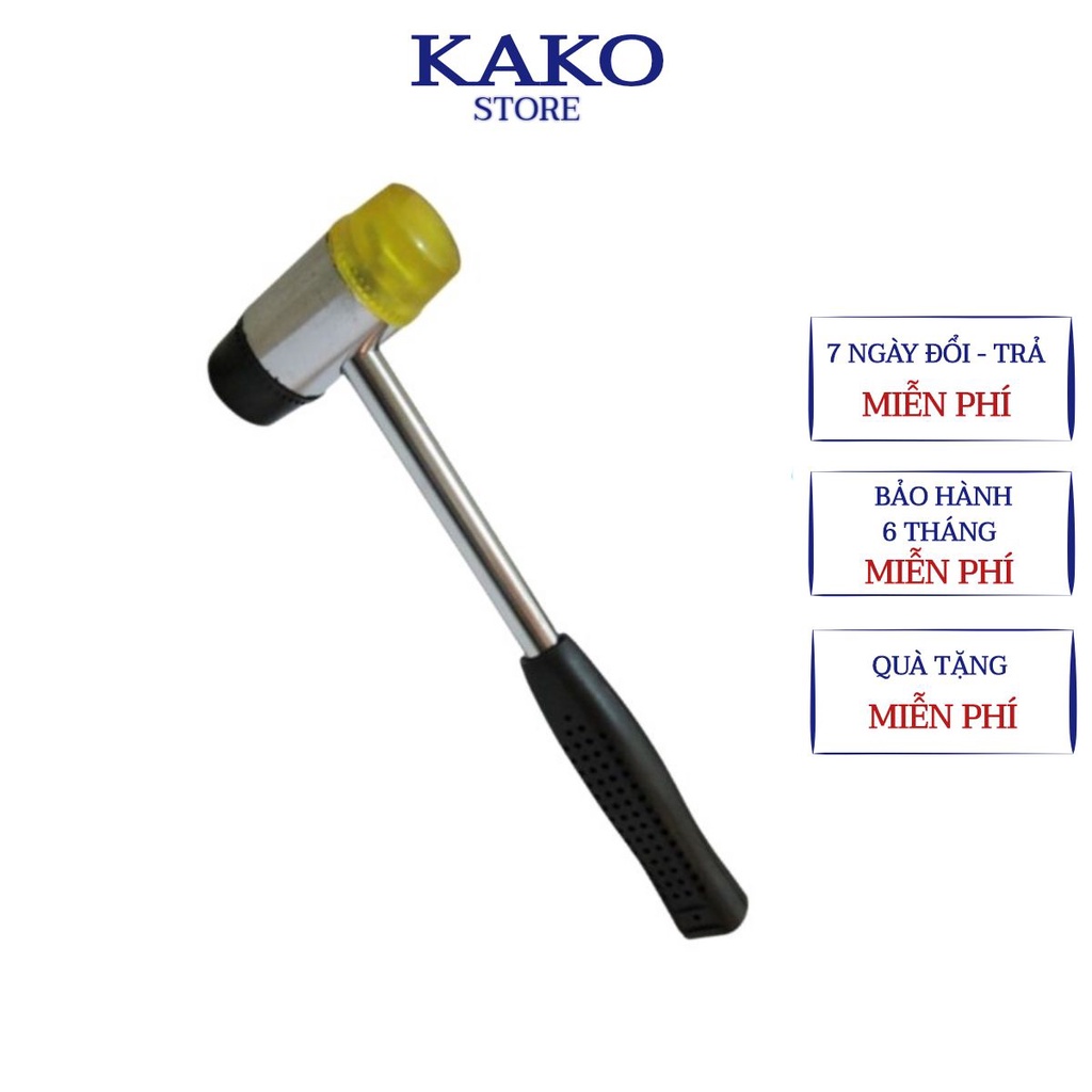 Búa cao su 2 đầu kako, cỡ 30mm 35mm 40mm.