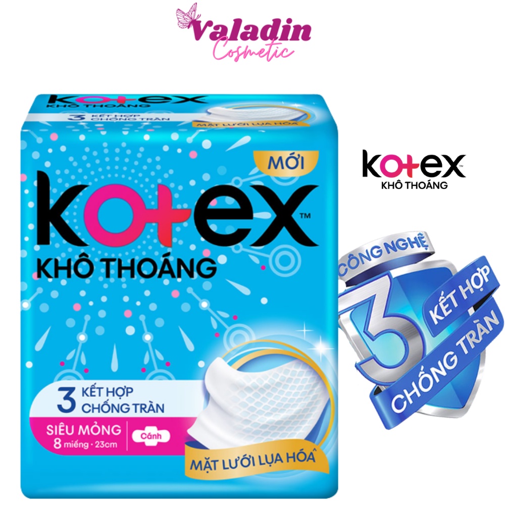 BVS Kotex dry breathable thin 8 pieces wings-blue thin sanitary napkins