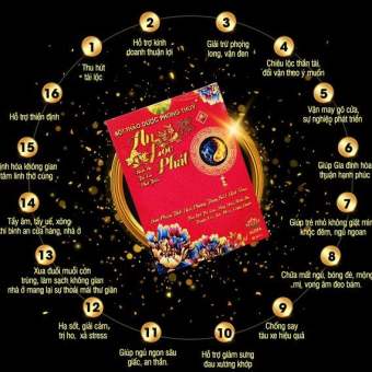 combo 5 hôp bôt phong thuỷ alofa chính hãng (tăng 1 vòng tay ngũ sắc tam tài như ý)