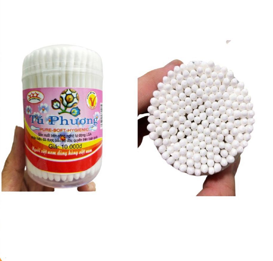 Hộp tăm bông TP mẫu hộp tròn đầu nhỏ cho trẻ
