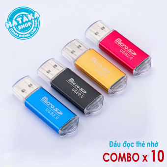 Gía sỉ combo 10 đầu đọc thẻ nhớ microSD/TF vỏ nhôm