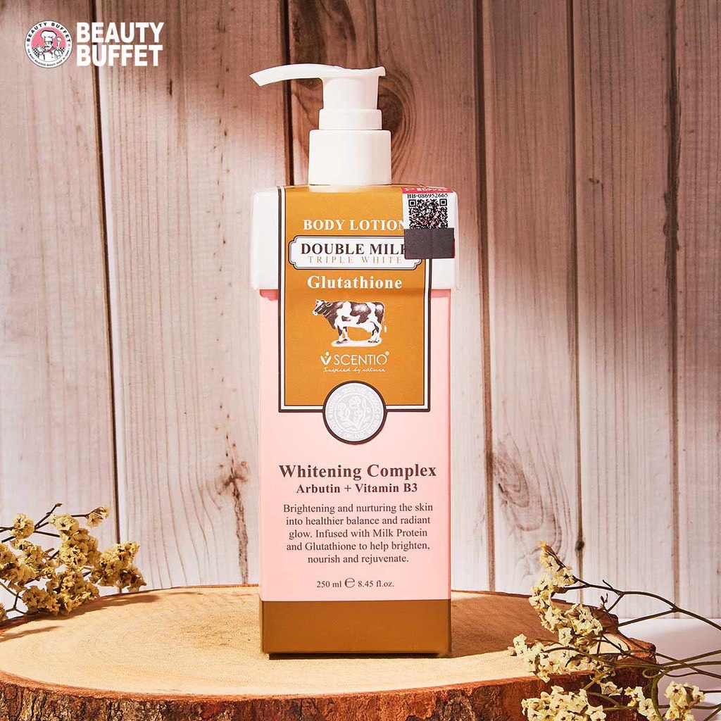 Dưỡng Thể Beauty Buffet Trắng Da Mềm Mượt Scentio Double Milk Triple White 250ml