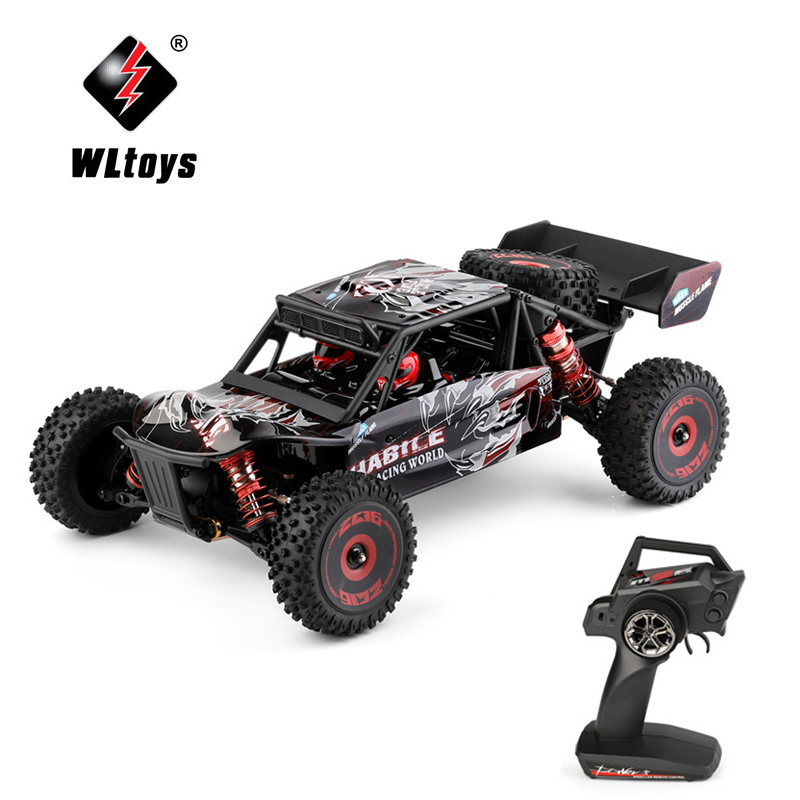Xe đua địa hình điều khiển từ xa tốc độ cao 75km/h wltoys 124016 mô tơ không chổi than siêu bền 1/12 4wd rc car